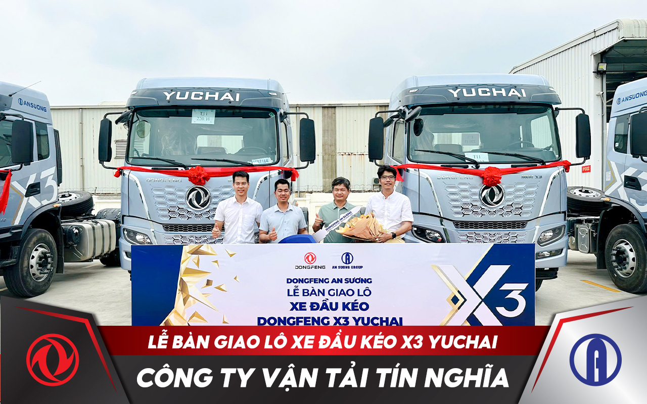 Hoàng Thắng Auto bàn giao lô xe đầu kéo Hoàng Thắng X3 cho công ty Vận Tải Tín Nghĩa