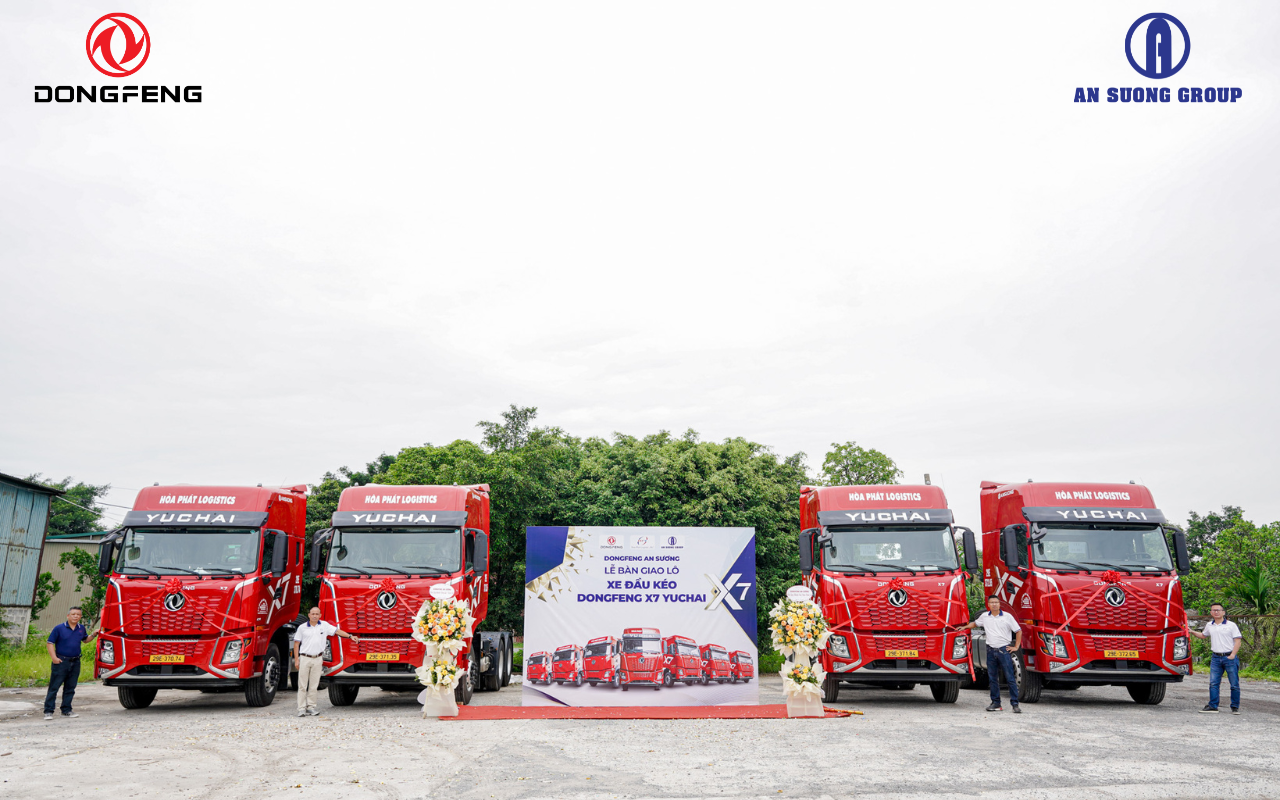 Hoàng Thắng Auto Bàn Giao Lô Xe Đầu Kéo Hoàng Thắng X7 Cho Hòa Phát Logistics