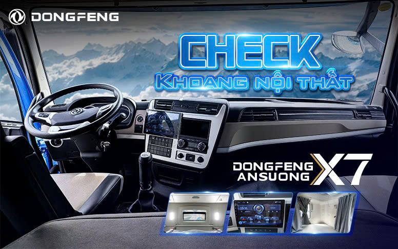 Nội Thất Xe Đầu Kéo Hoàng Thắng X7 – Hiện Đại & Tiện Nghi Vượt Mong Đợi