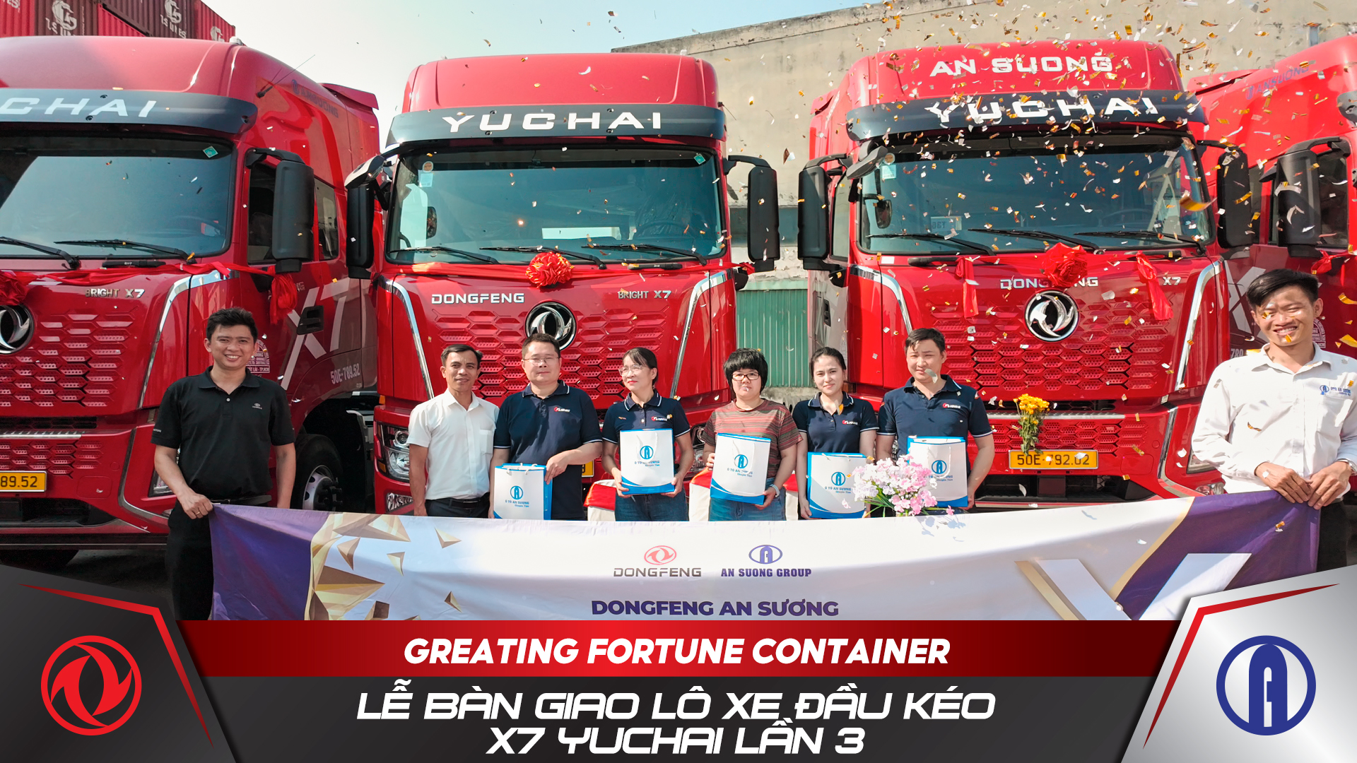 Hoàng Thắng Auto Bàn Giao Lô Xe Đầu kéo cho vận tải Greating Fortune Container lần 3.