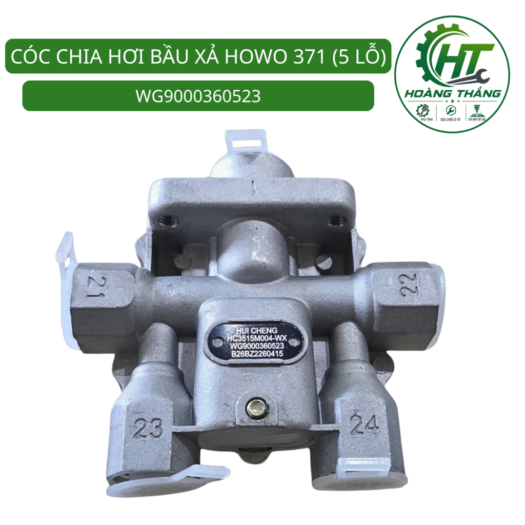 CÓC CHIA HƠI BẦU XẢ HOWO 371 (5 LỖ)