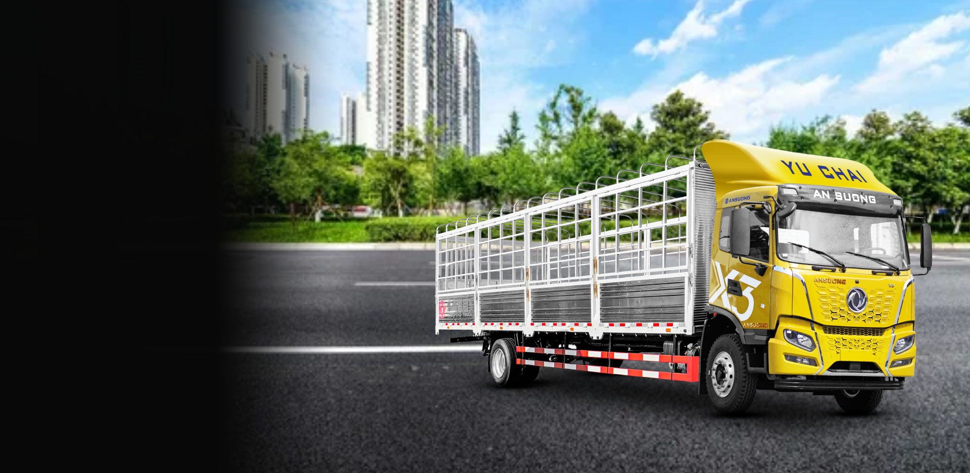 Xe tải Hoàng Thắng X3 thùng mui bạt 8m3